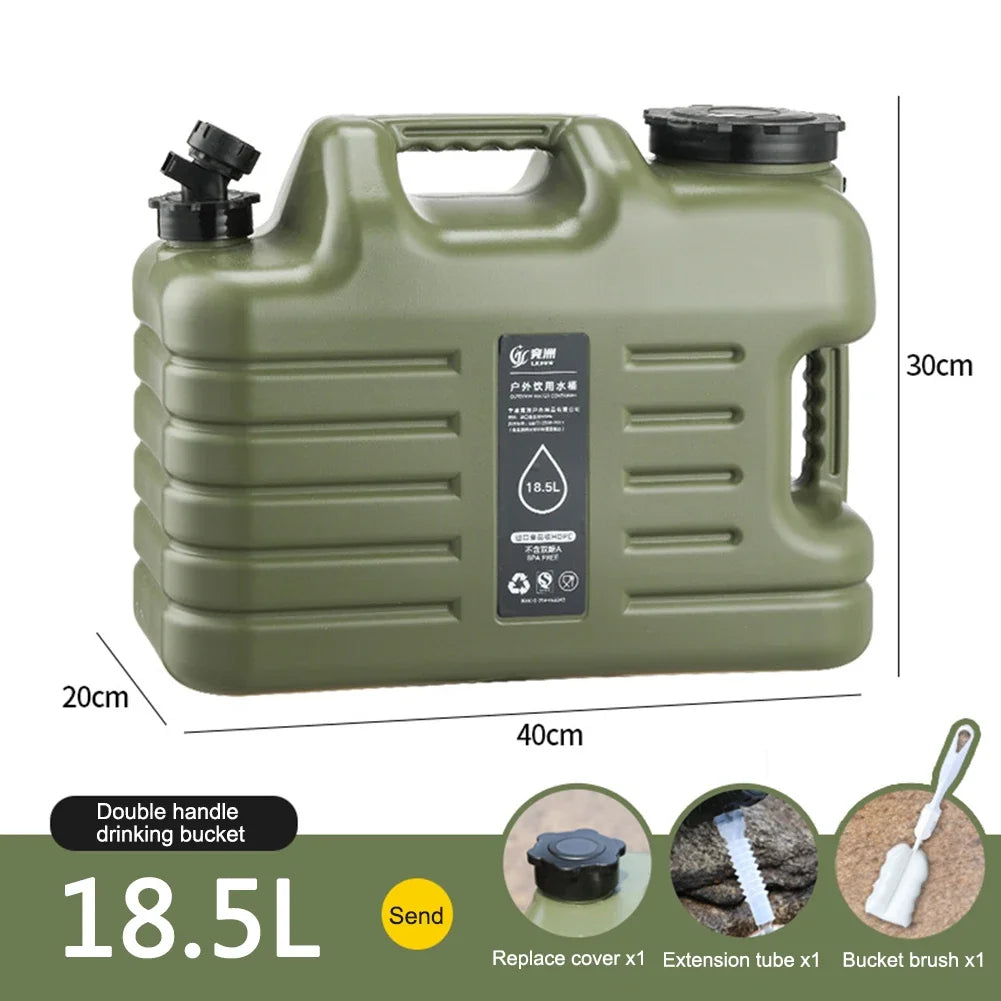 11/12/18.5/25L Water Jug Camping Large Capacity With Detachable Faucet