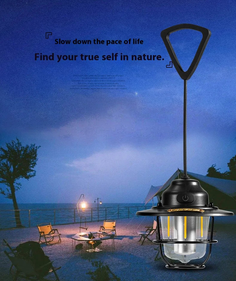 Portable Lantern Outdoor, Home, Camping Retro Camping Light