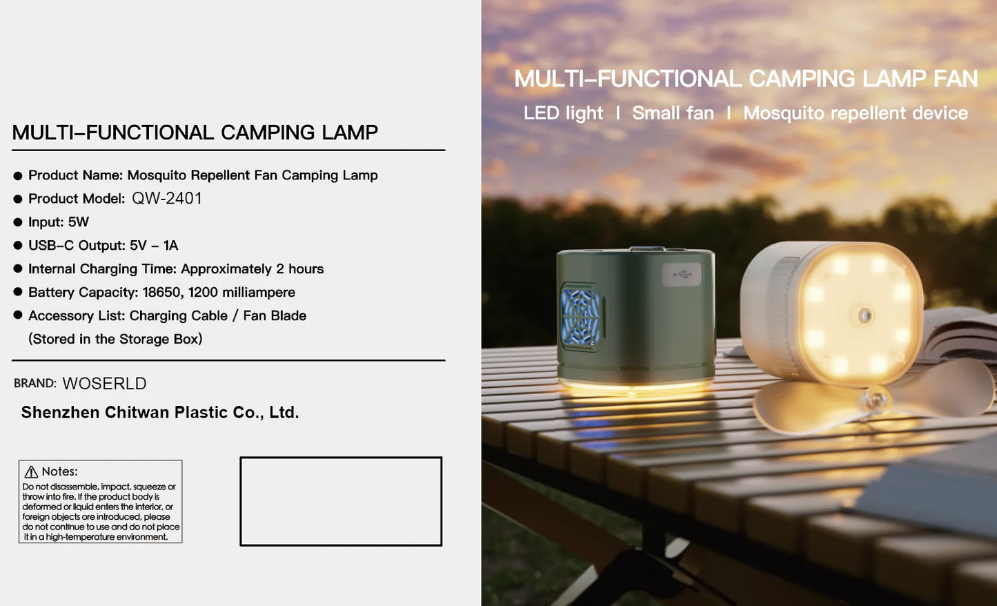 Electric Outdoor Emergency Light Source. Super Portable LED Camp Tent Lamp