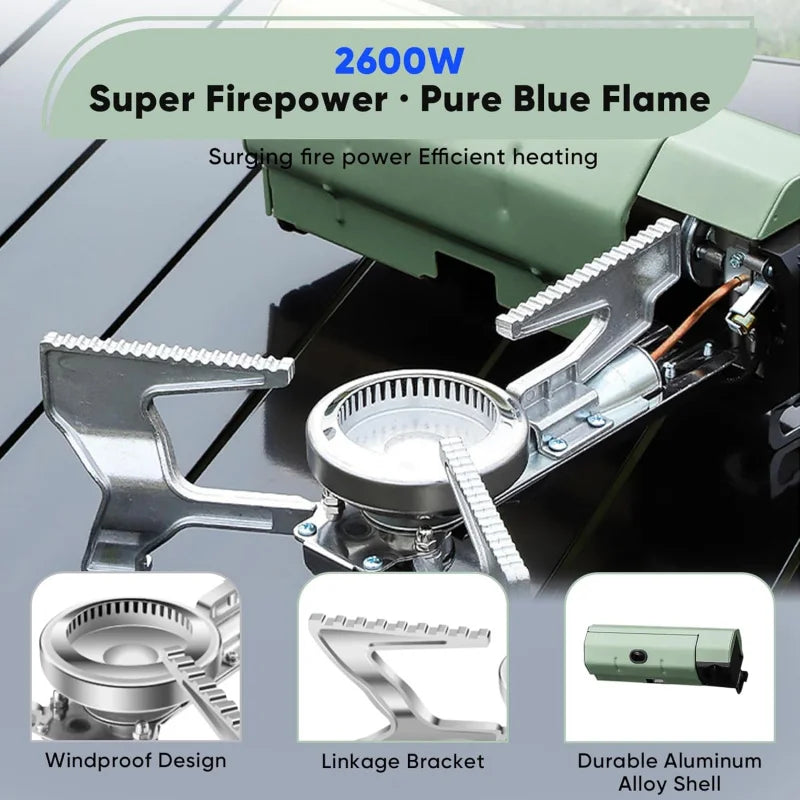 Mini Camping Gas Stove Foldable,  Portable Stove With Storage Bag For Backpacking