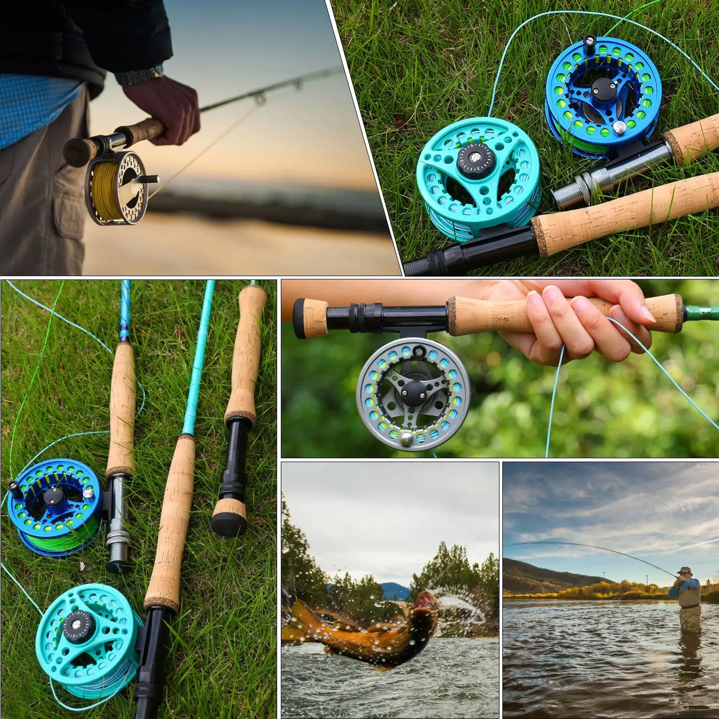 Fly Fishing Carbon Fly Fishing Rods LW Freshwater Fly Rods for Salmon Fishing Tackle