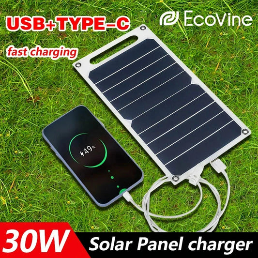Solar Panel 5V  USB Type-C Charge Portable Flexible Kit