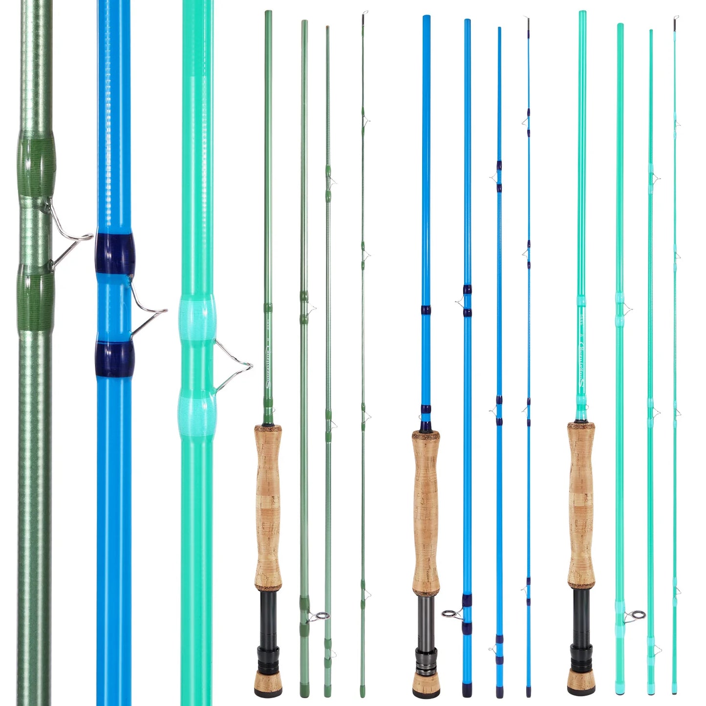Fly Fishing Carbon Fly Fishing Rods LW Freshwater Fly Rods for Salmon Fishing Tackle