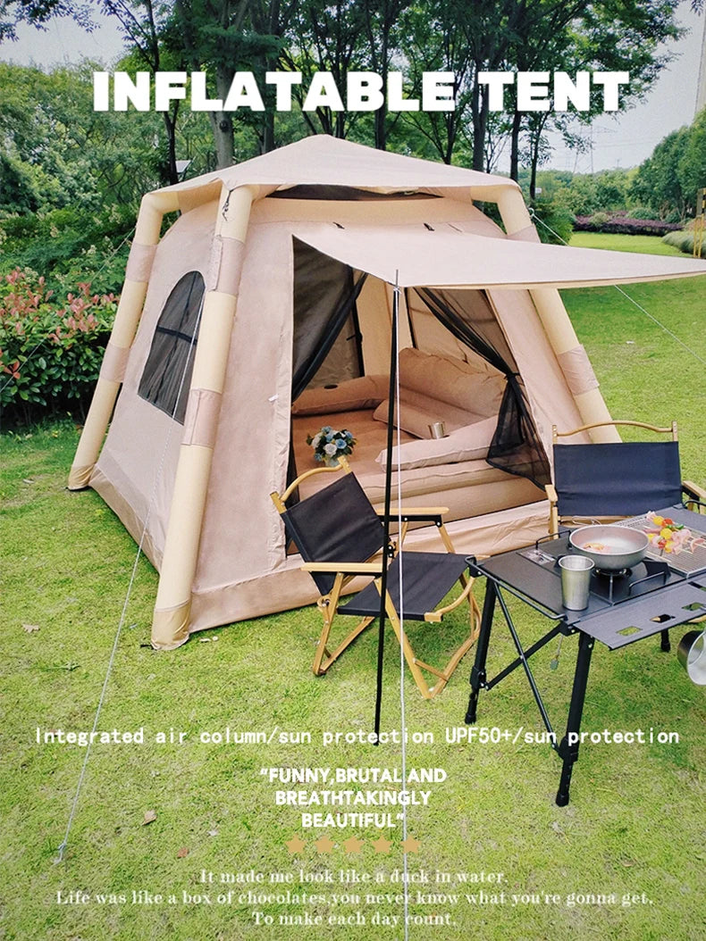 Large Camping Air Tent, inflatable One-touch Outdoor Tent