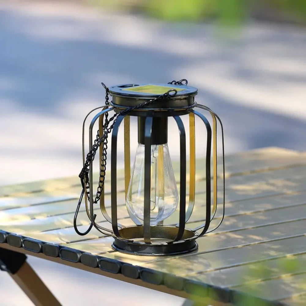 Solar Powered Lantern Hanging Light with Hook