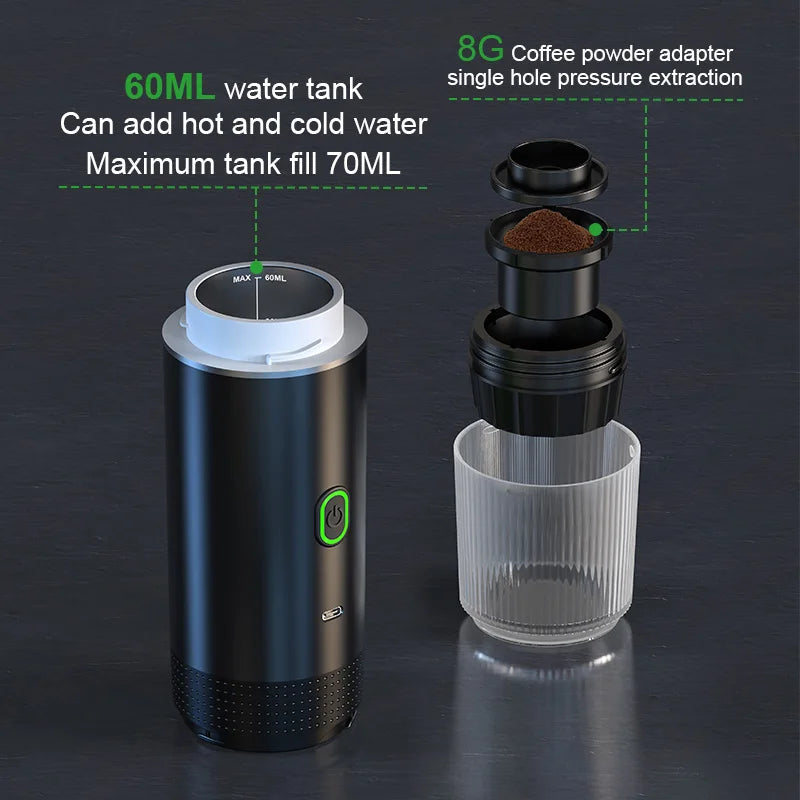 Wireless Electric Portable Espresso Coffee Machine. Car, Van or tent!!!