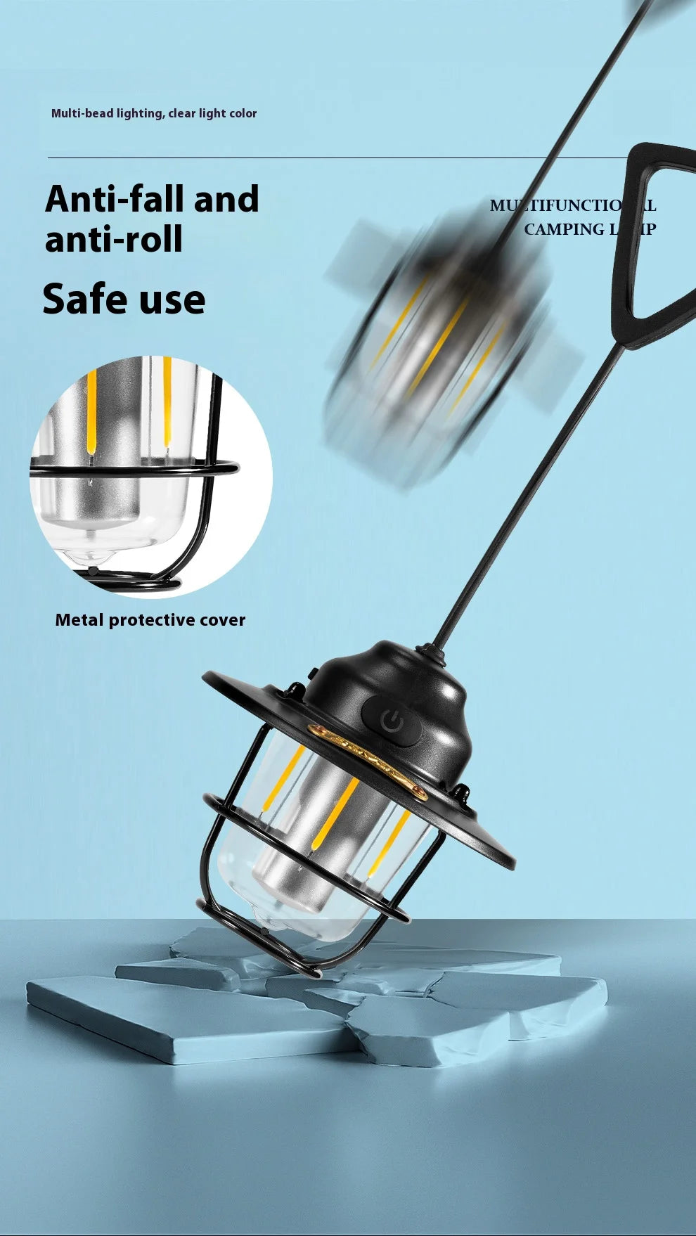 Portable Lantern Outdoor, Home, Camping Retro Camping Light