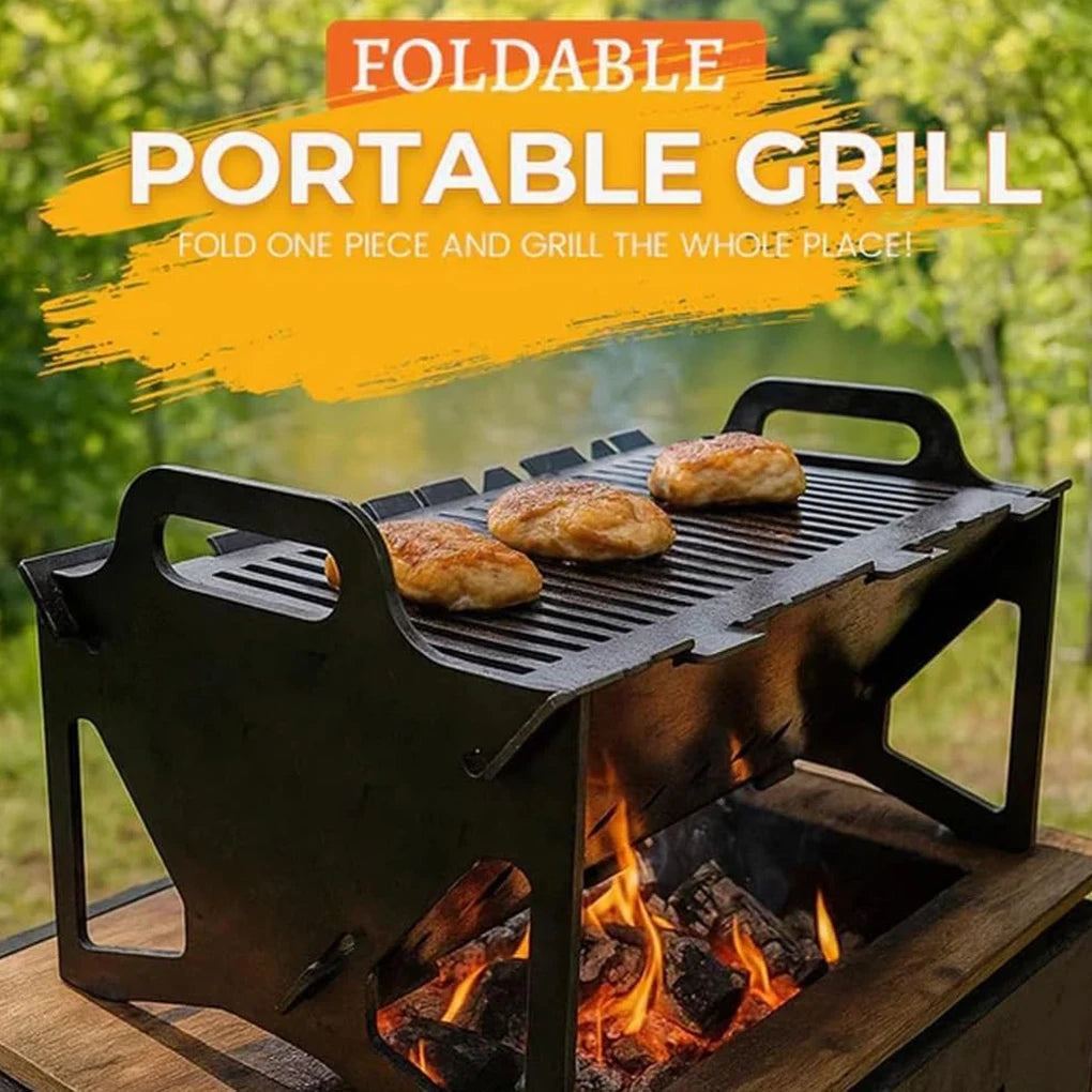 Stainless Steel Collapsible BBQ Grill - Compact And Portable
