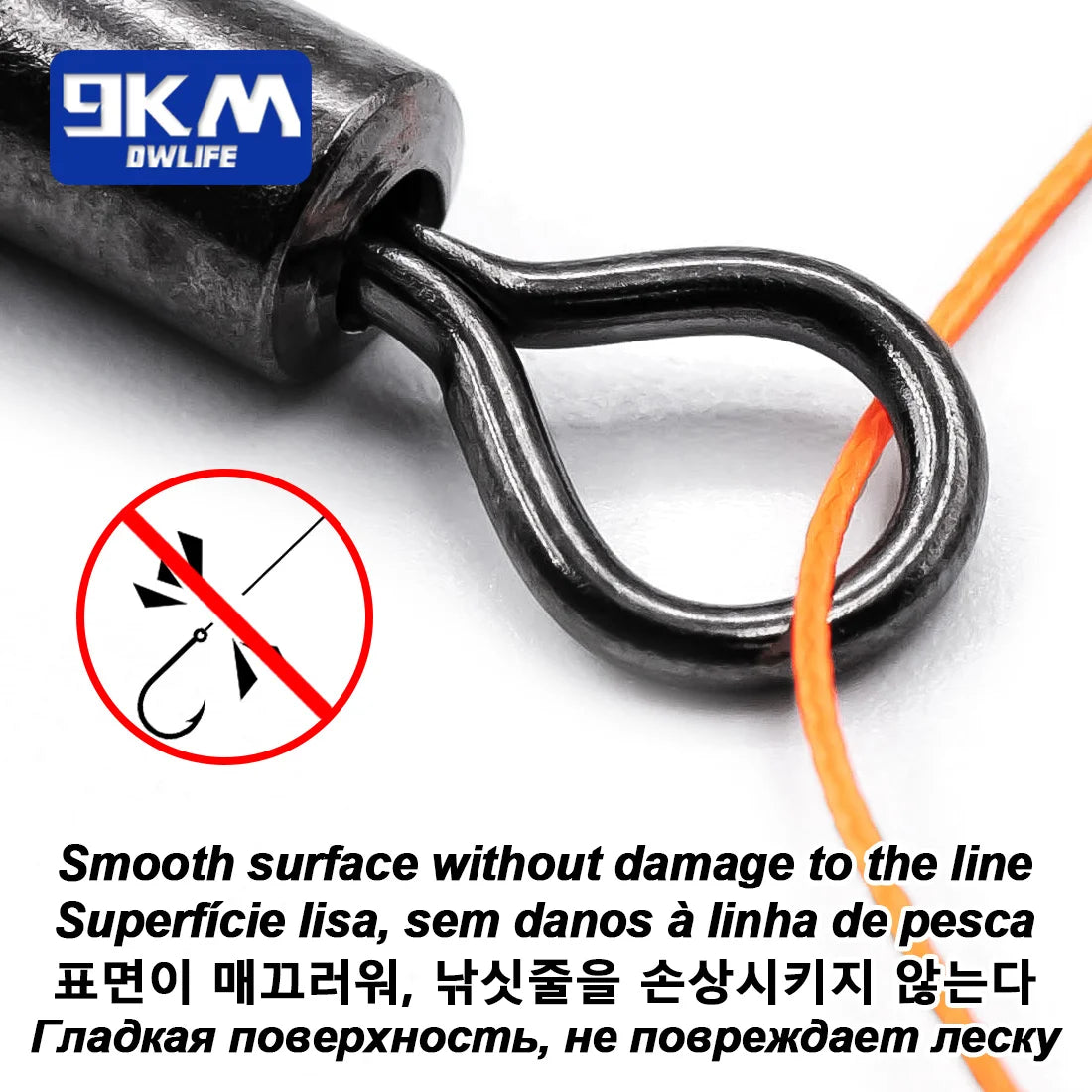 Snap Stainless Steel Fishing Rolling Barrel Swivels