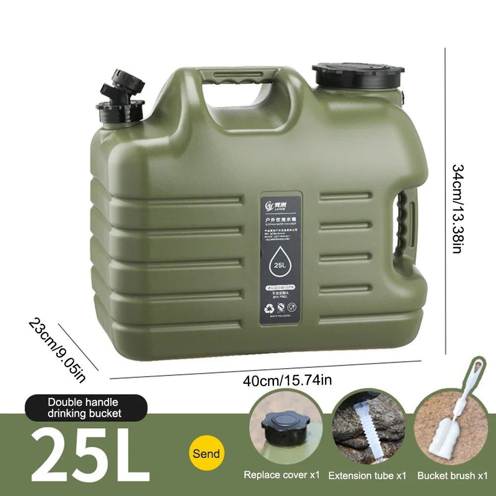 11/12/18.5/25L Water Jug Camping Large Capacity With Detachable Faucet
