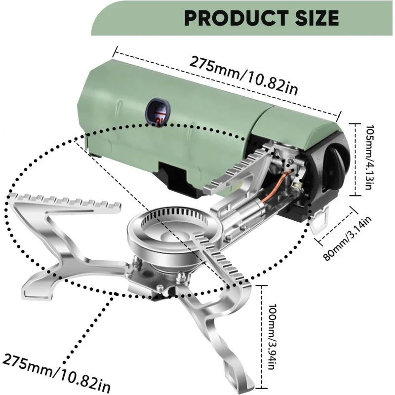 Mini Camping Gas Stove Foldable,  Portable Stove With Storage Bag For Backpacking