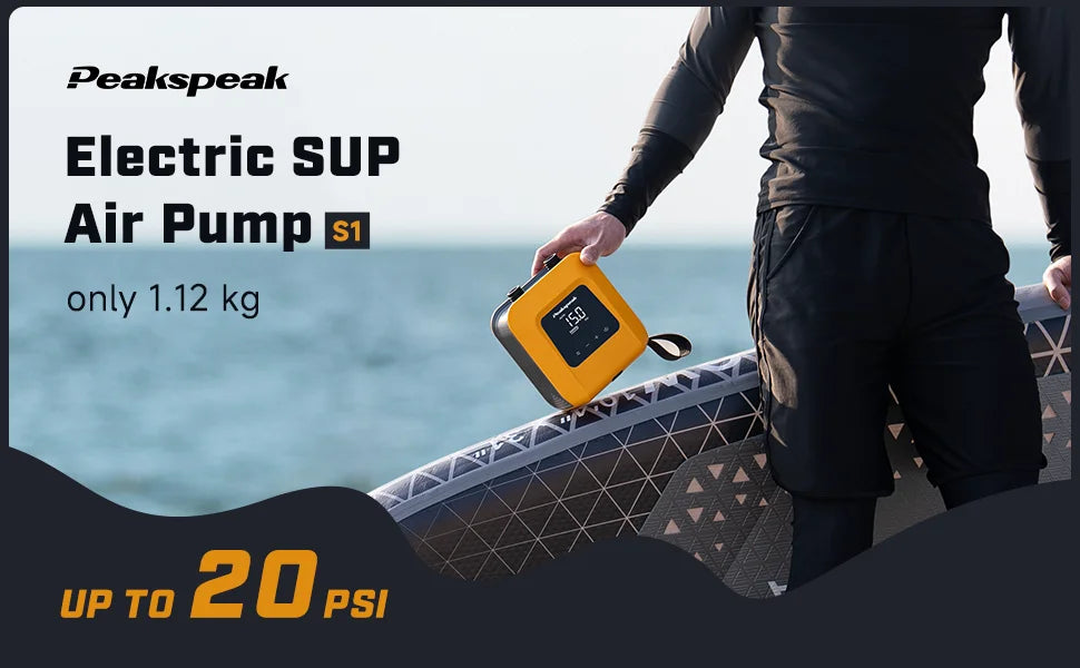 Electric SUP Air Pump with 20PSI & Rechargeable Battery!! SWEET!