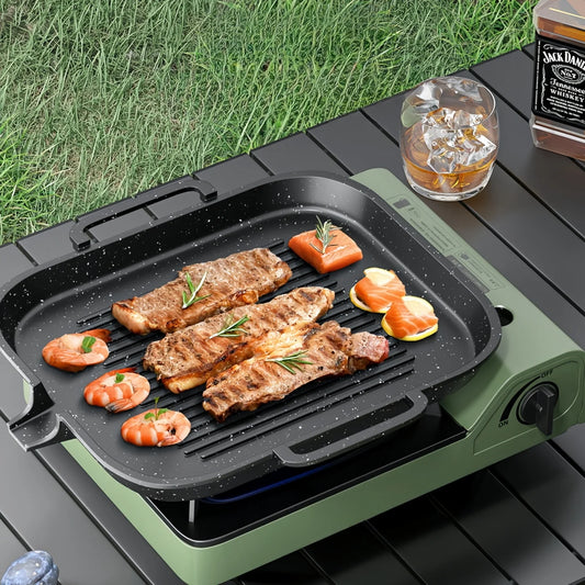 Portable Korean BBQ Grill Pan Non-Stick Grill Plate