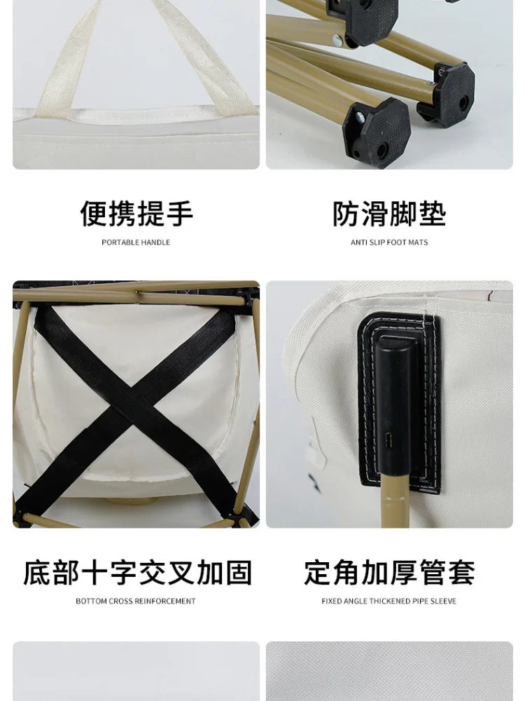 Oxford cloth Camping Chair with Side Pocket, Foldable & super Portable.