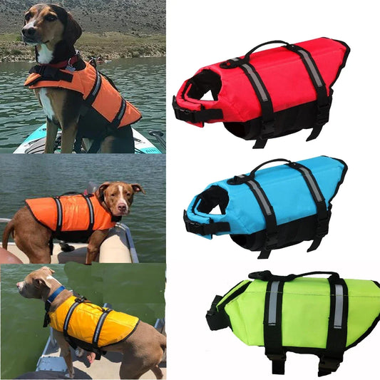 Dog Life Jacket, Ripstop Reflective Swimming Vest with Buoyancy