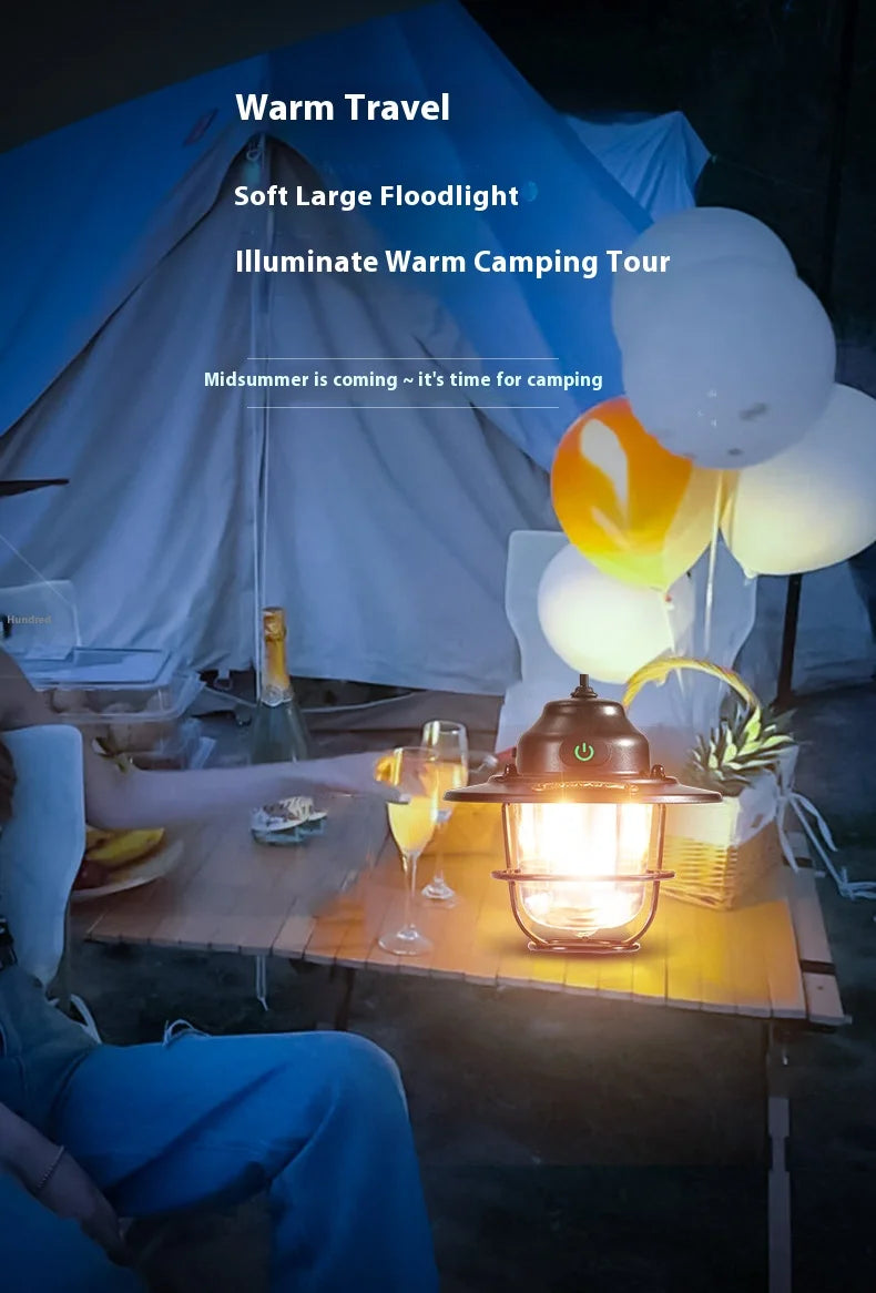 Portable Lantern Outdoor, Home, Camping Retro Camping Light