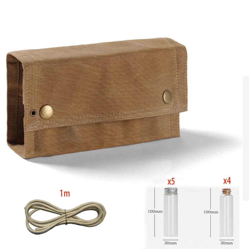 Camping Spice Bottle Bag Set - Portable Camping Picnic Seasoning Holder