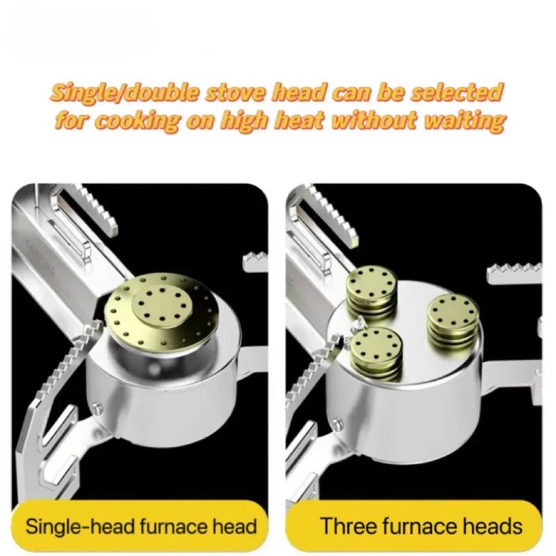 Ultra-Light Steel Automatic Camp Cooking Stove for Family Travel Outdoor