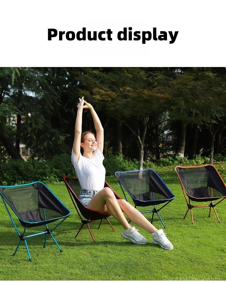 Outdoor moon chair, super portable folding camping