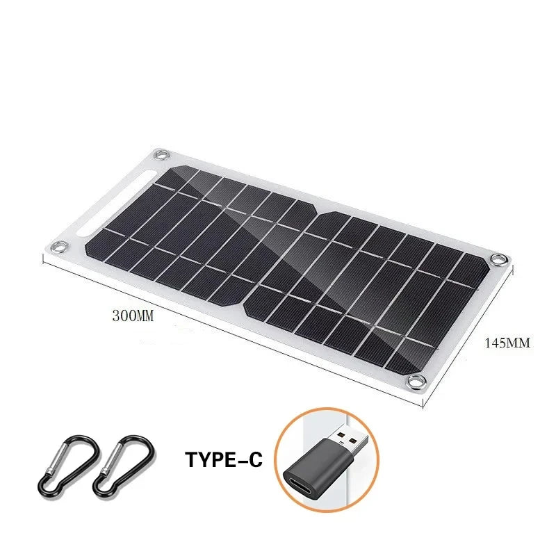 Solar Panel 5V  USB Type-C Charge Portable Flexible Kit