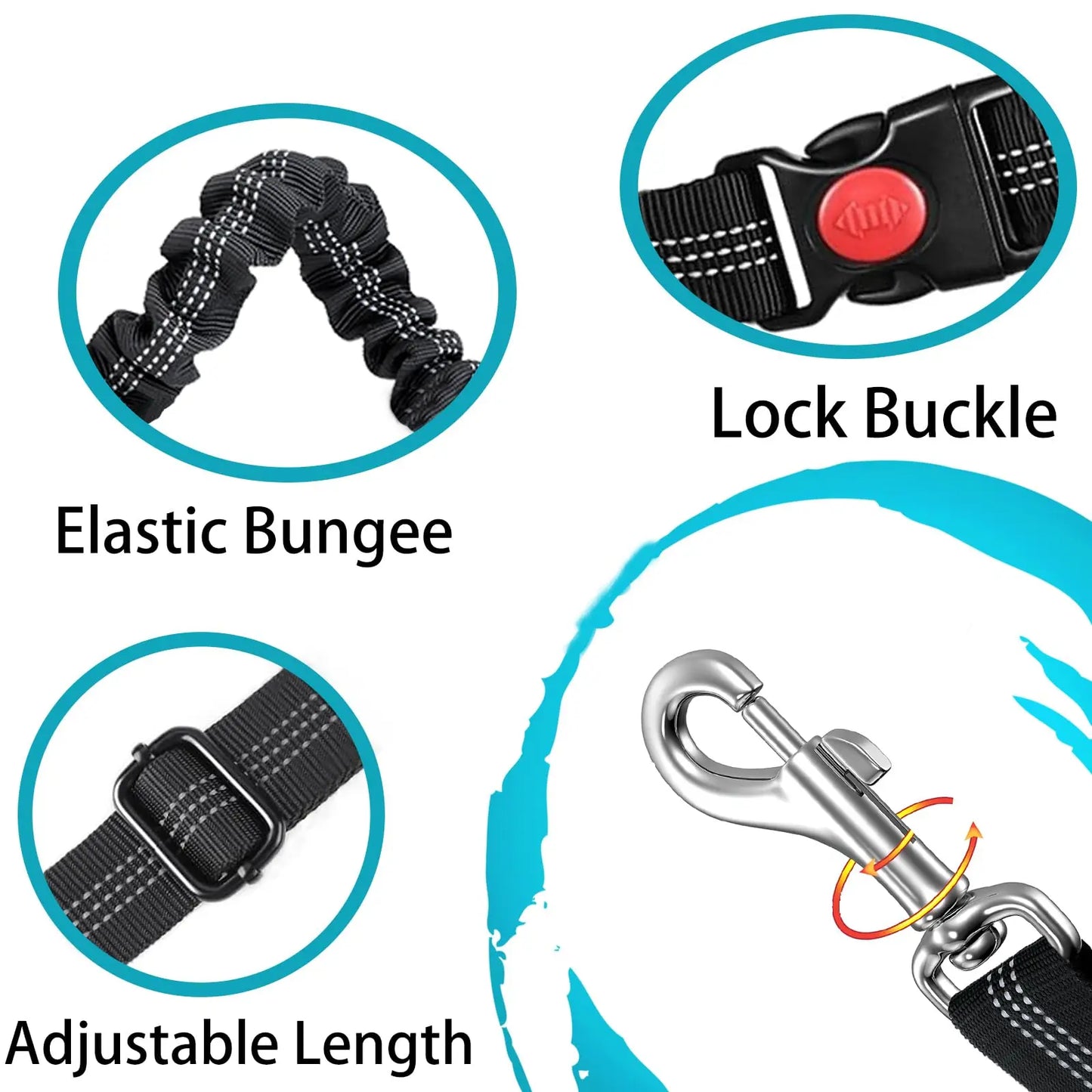Adjustable Heavy Duty Dog Car Seat Belt - Nylon