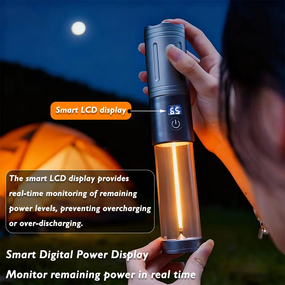 Rechargeable Outdoor Portable Hiking Camping Fishing Flashlight - Telescopic