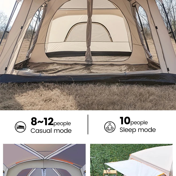 Sonuto Tent, outdoor camping two-bedroom portable thickened field awning