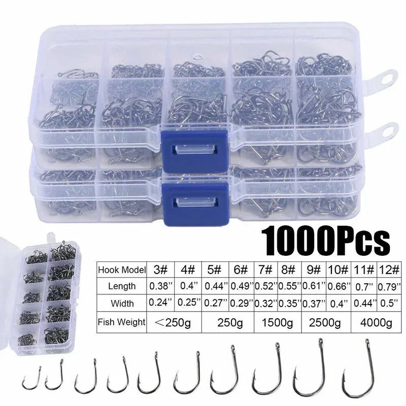 Fishing Hooks -  Carbon Steel - Strong Sharp