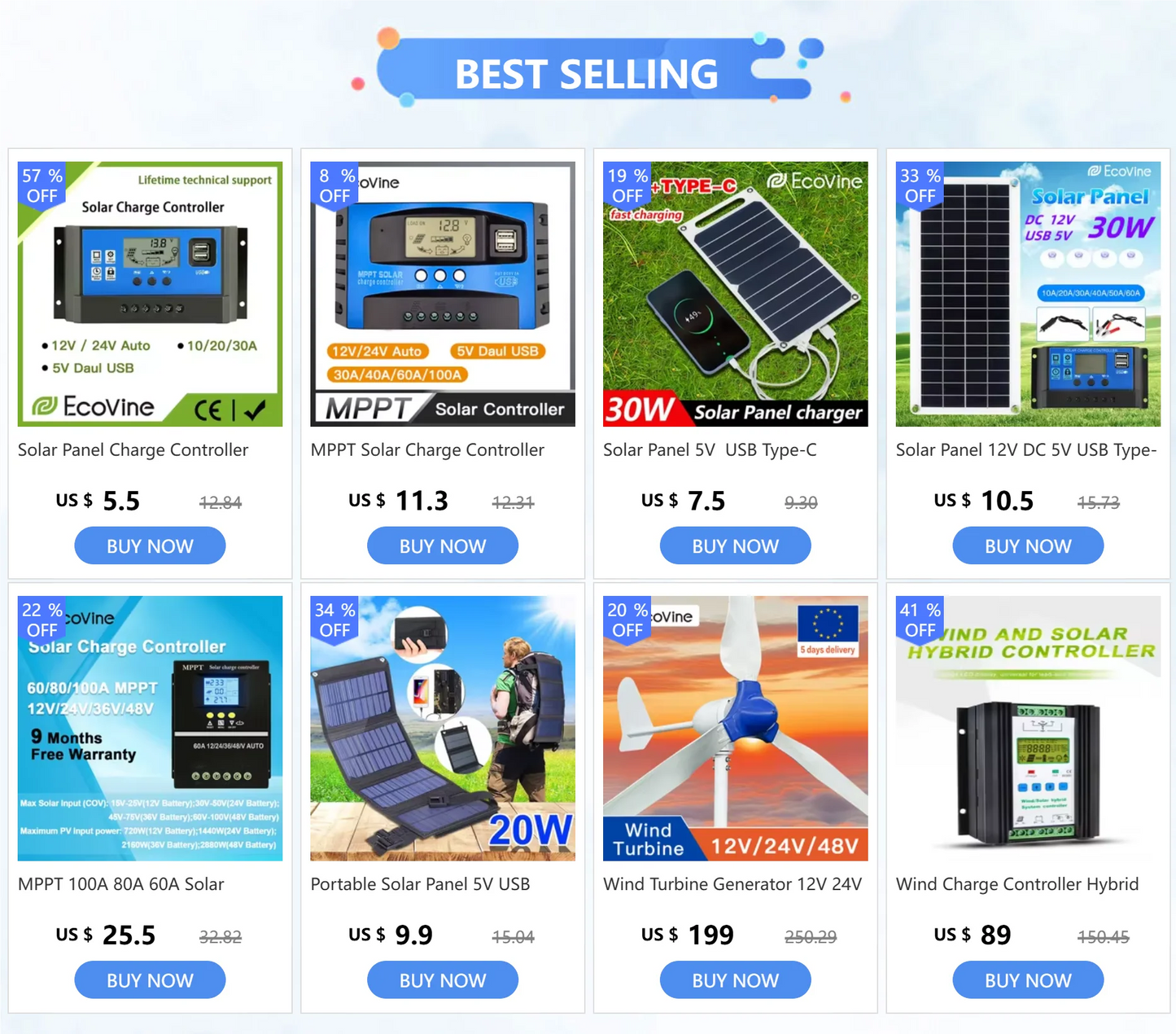 Solar Panel 5V  USB Type-C Charge Portable Flexible Kit