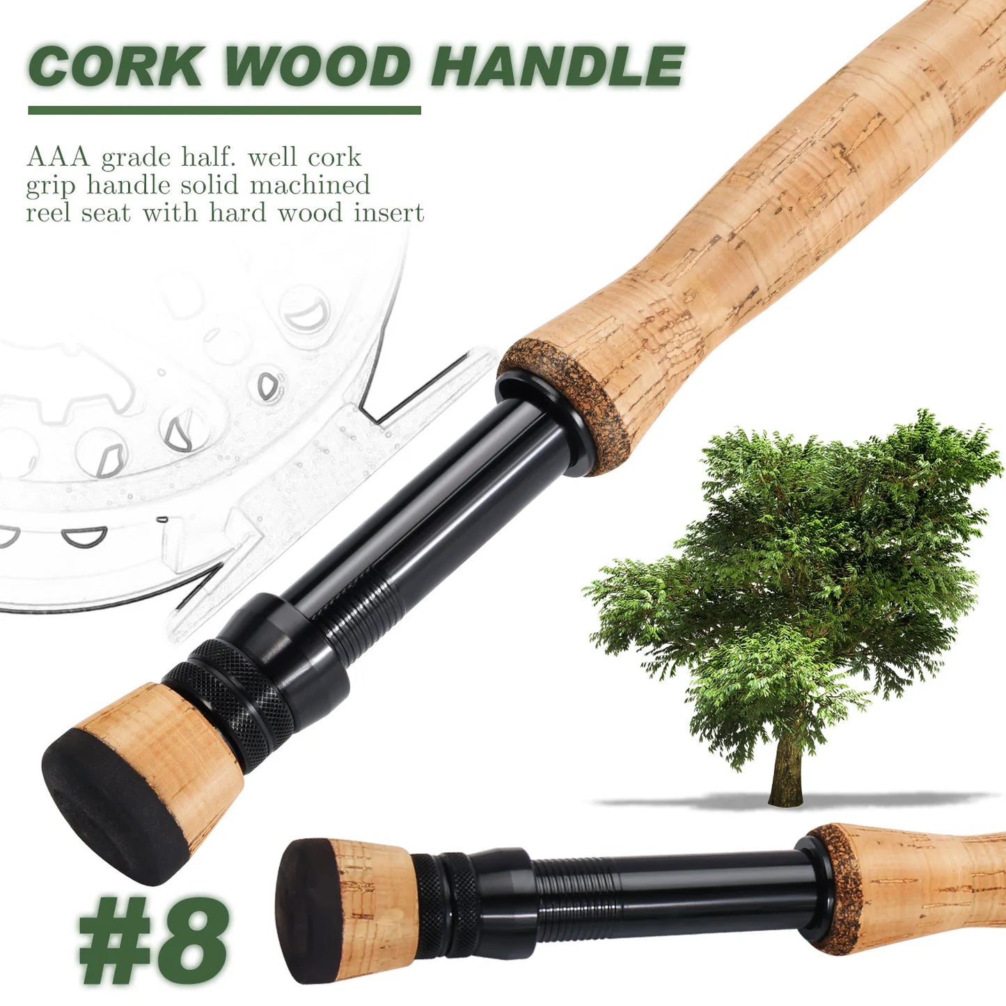 Fly Fishing Carbon Fly Fishing Rods LW Freshwater Fly Rods for Salmon Fishing Tackle