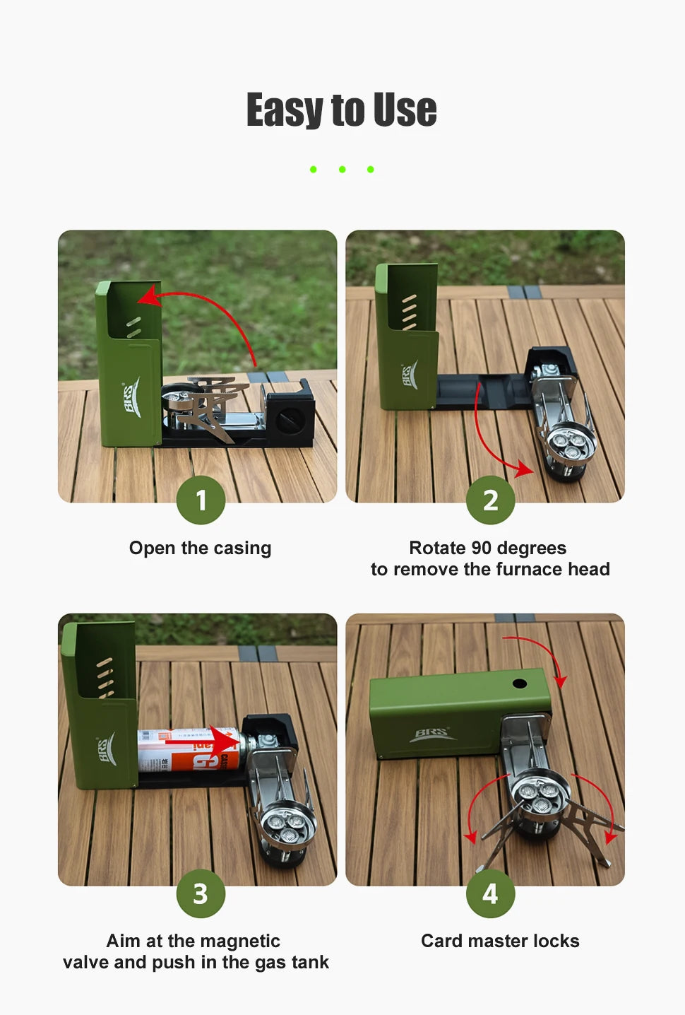 Camping Gas Stove 3800W Folding Cassette