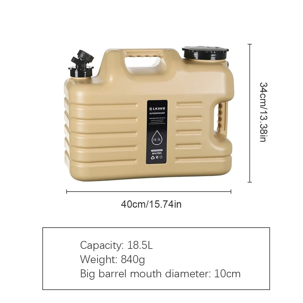 11/12/18.5/25L Water Jug Camping Large Capacity With Detachable Faucet
