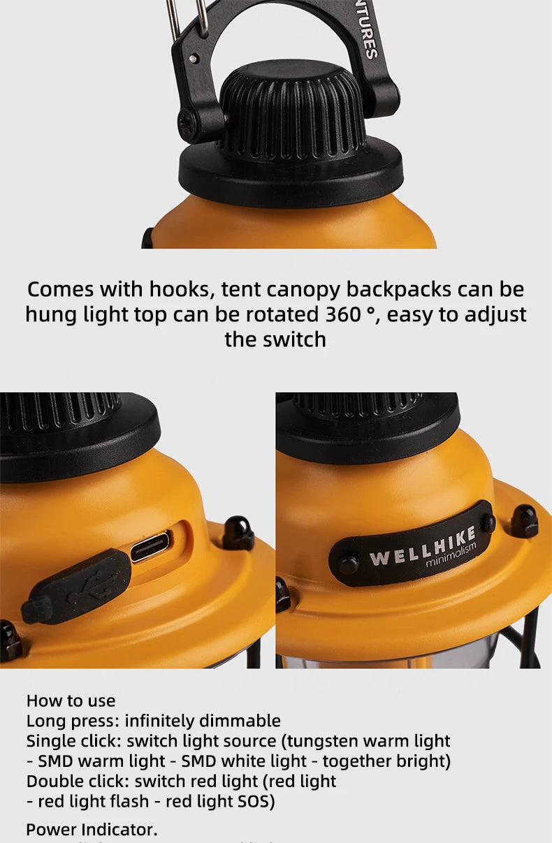 WELLHIKE Outdoor Lighting Camping Lights - Long Life