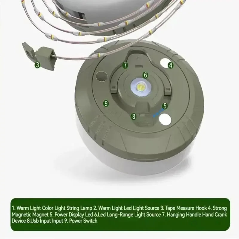 4 in 1 Camping String lights....... USB, Rechargeable Outdoor LED Flashlight