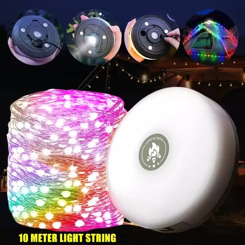 4 in 1 Camping String lights....... USB, Rechargeable Outdoor LED Flashlight