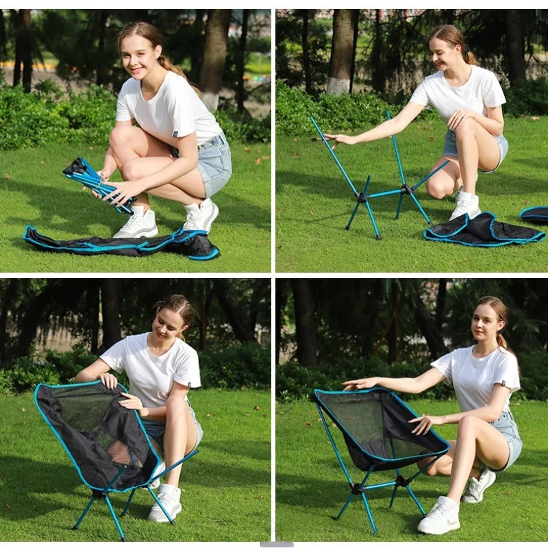 Outdoor moon chair, super portable folding camping
