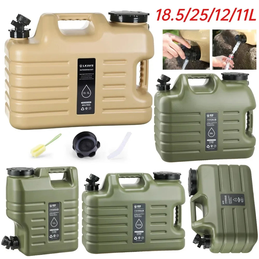 11/12/18.5/25L Water Jug Camping Large Capacity With Detachable Faucet