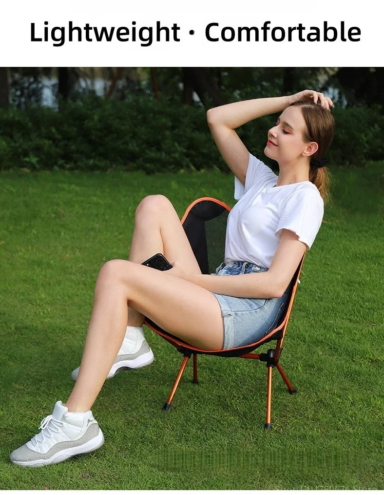 Outdoor moon chair, super portable folding camping