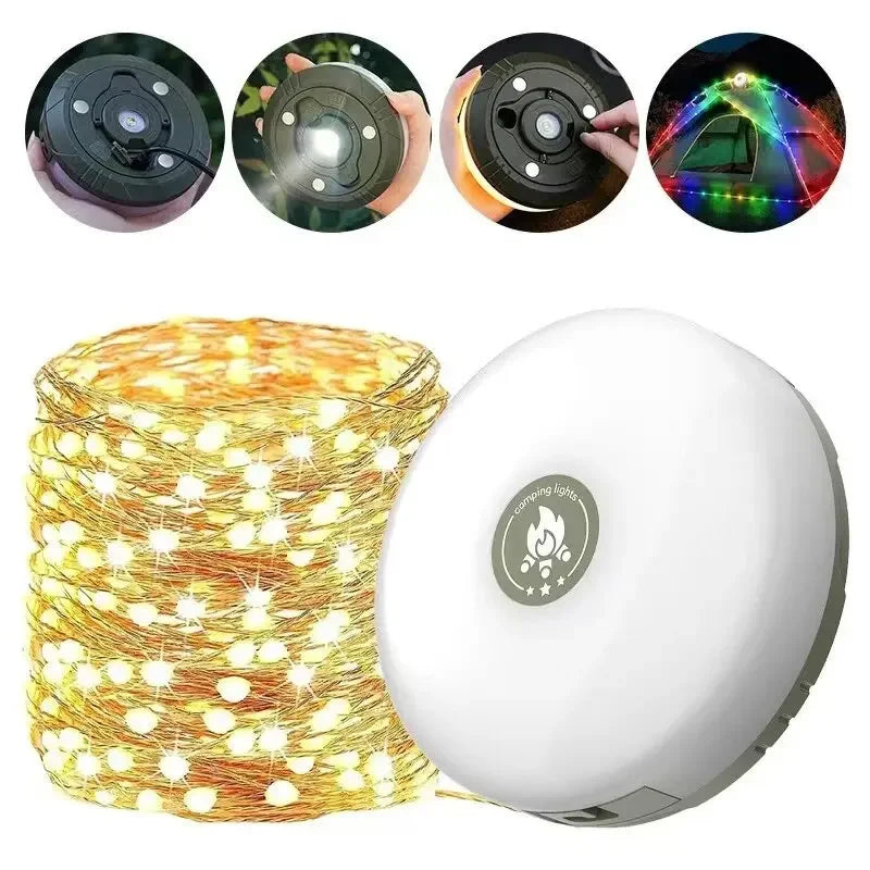 4 in 1 Camping String lights....... USB, Rechargeable Outdoor LED Flashlight