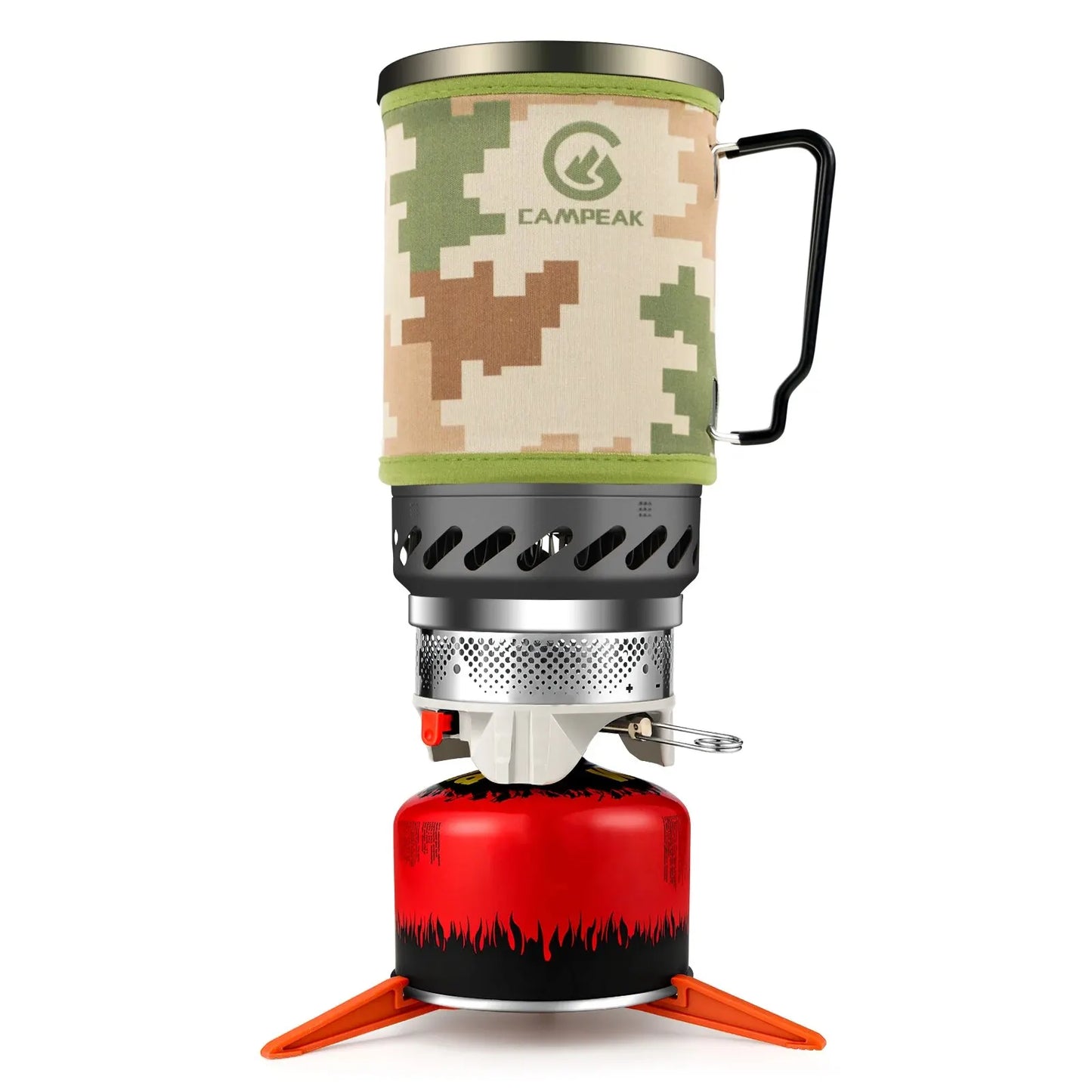 1.4L Portable Cooking System With Heat Exchanger Pot