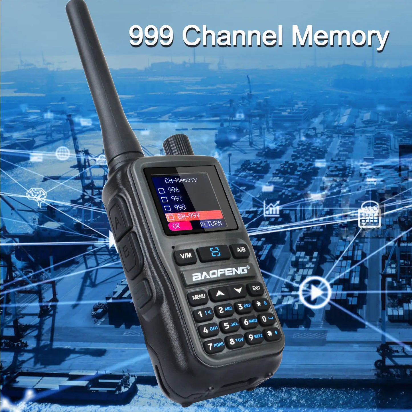 2PCS/Pack UV-5R Mini Dual Band Dual PTT Walkie Talkie