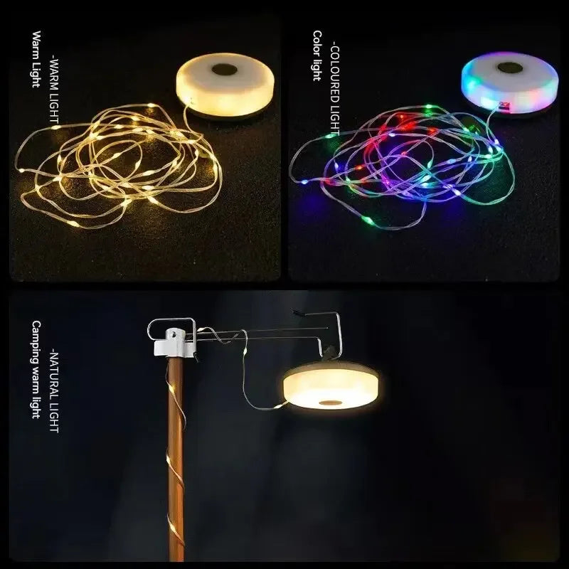 4 in 1 Camping String lights....... USB, Rechargeable Outdoor LED Flashlight