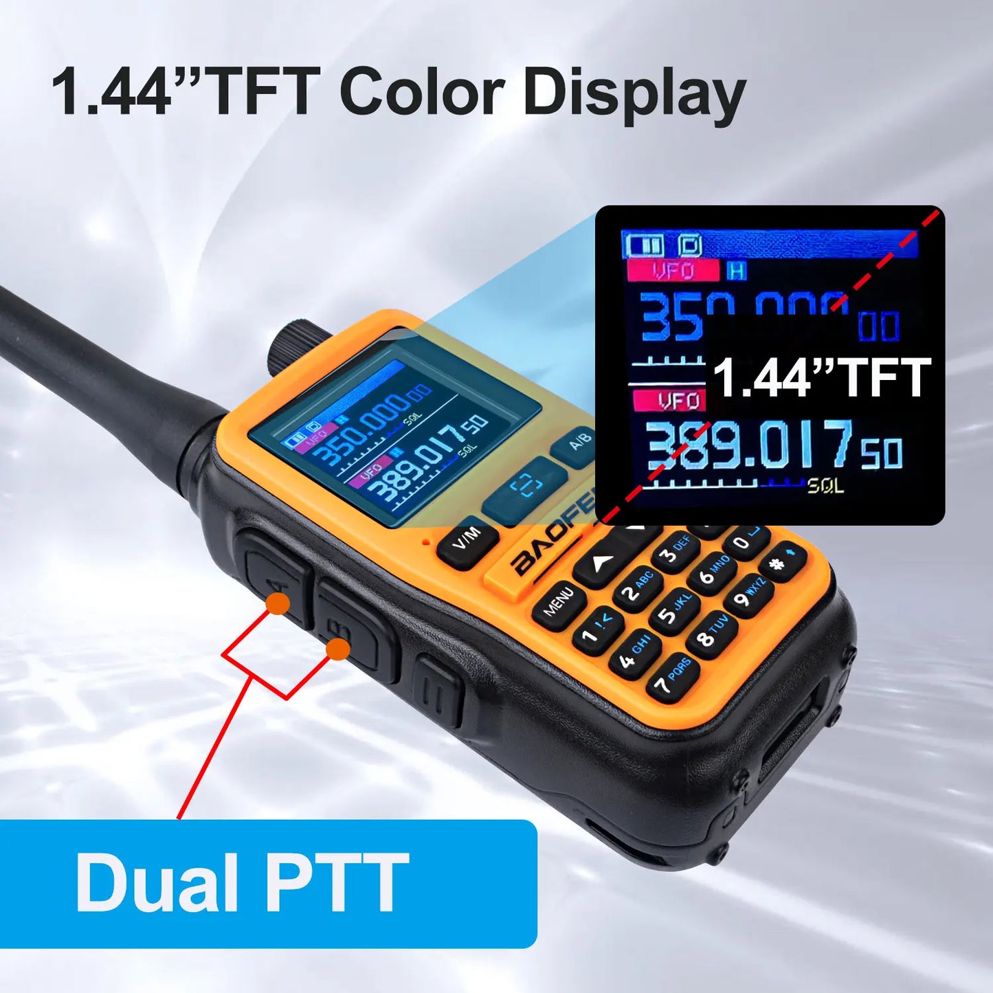 2PCS/Pack UV-5R Mini Dual Band Dual PTT Walkie Talkie