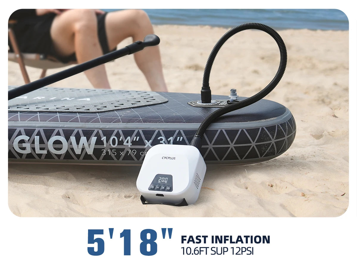 20PSI Electric SUP Inflation Pump 38.48Wh Battery