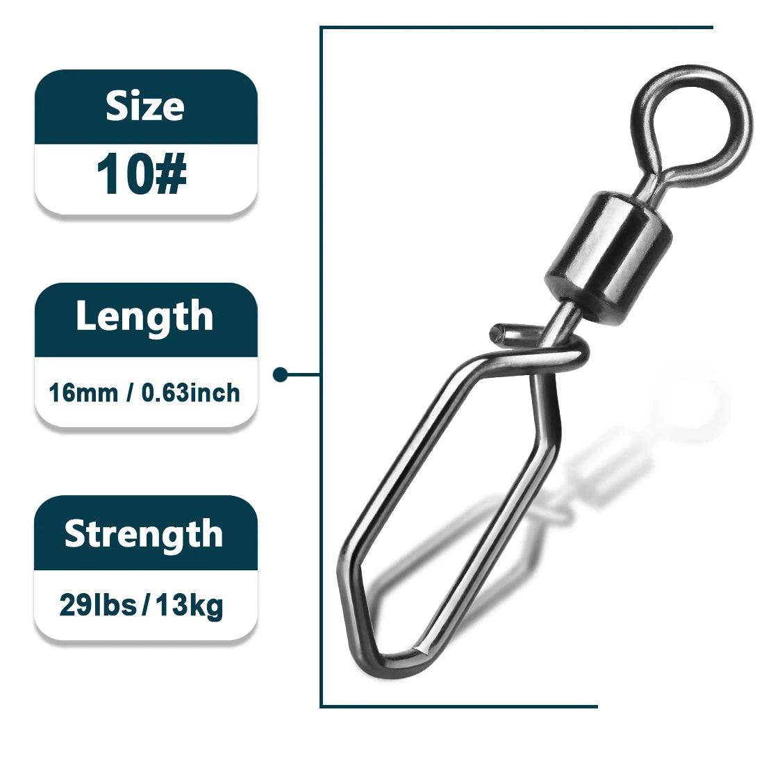 Snap Stainless Steel Fishing Rolling Barrel Swivels