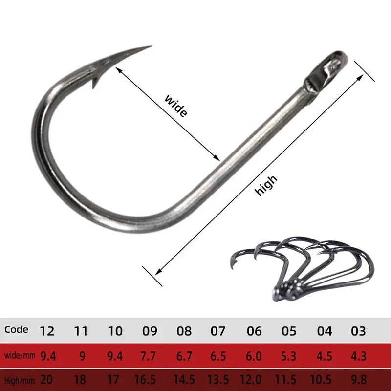 Fishing Hooks -  Carbon Steel - Strong Sharp