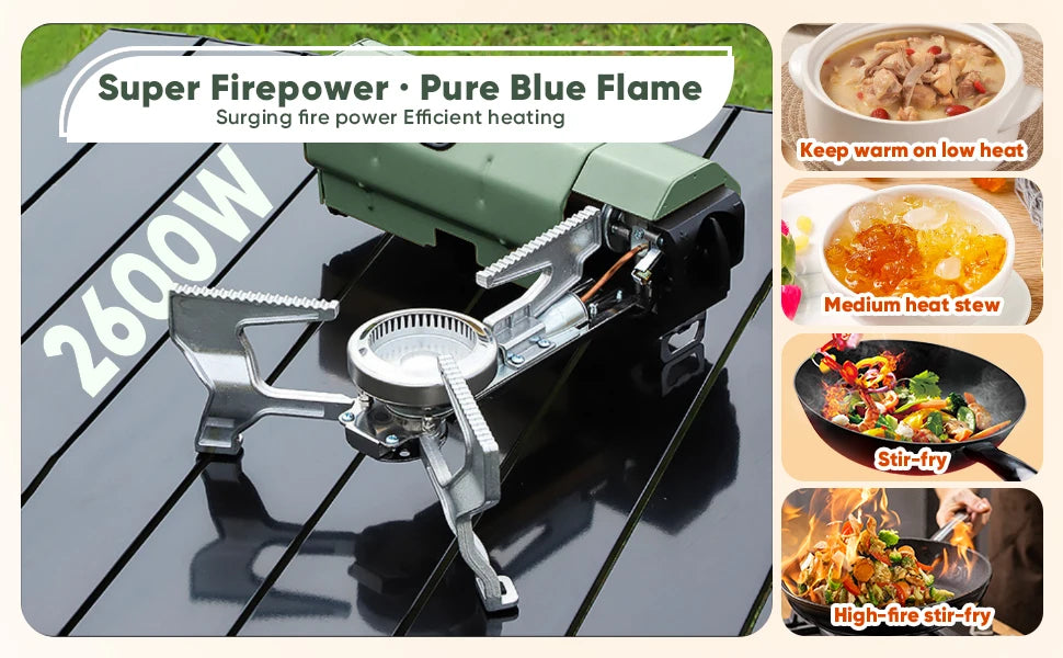 Mini Camping Gas Stove Foldable,  Portable Stove With Storage Bag For Backpacking