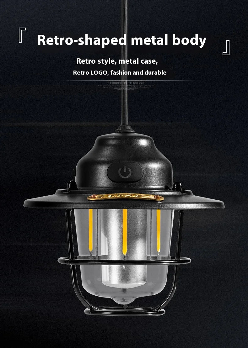 Portable Lantern Outdoor, Home, Camping Retro Camping Light