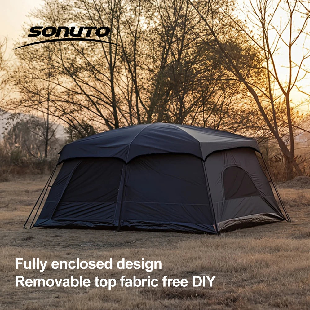 Sonuto Tent, outdoor camping two-bedroom portable thickened field awning