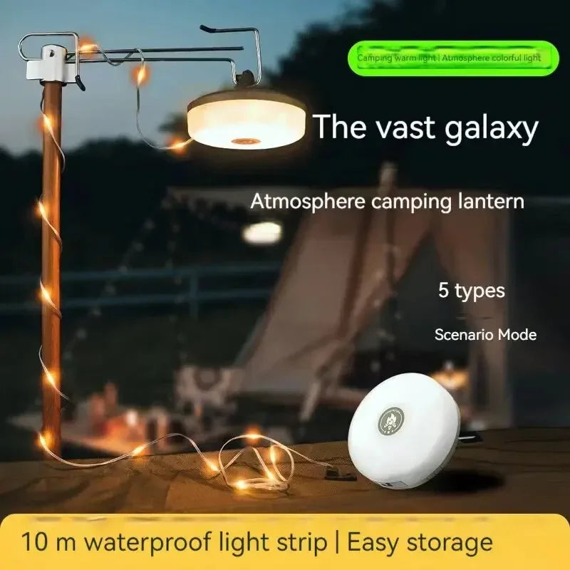 4 in 1 Camping String lights....... USB, Rechargeable Outdoor LED Flashlight